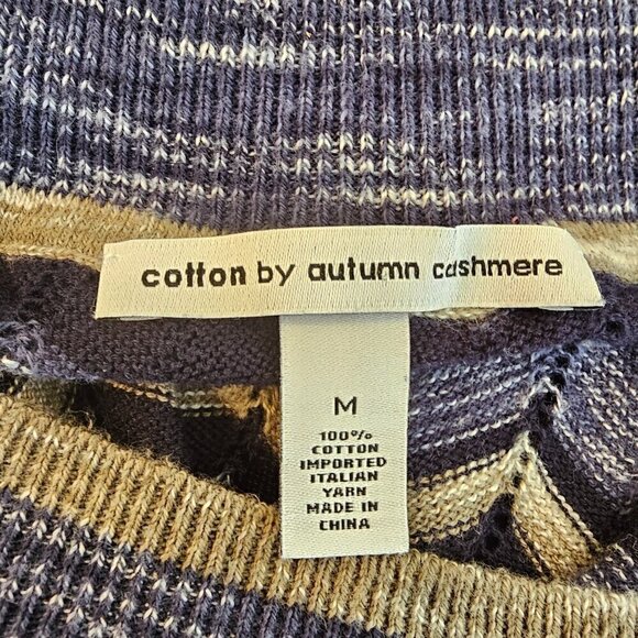 Cotton By Autumn Cashmere Zigzag Sleeveless Dress, Blue/Tan, Size Small - Picture 3 of 8